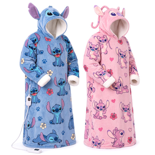 Plaid Chauffant à Capuche Stitch & Angel – Duo – Duo Stitch + Angel · 3/4