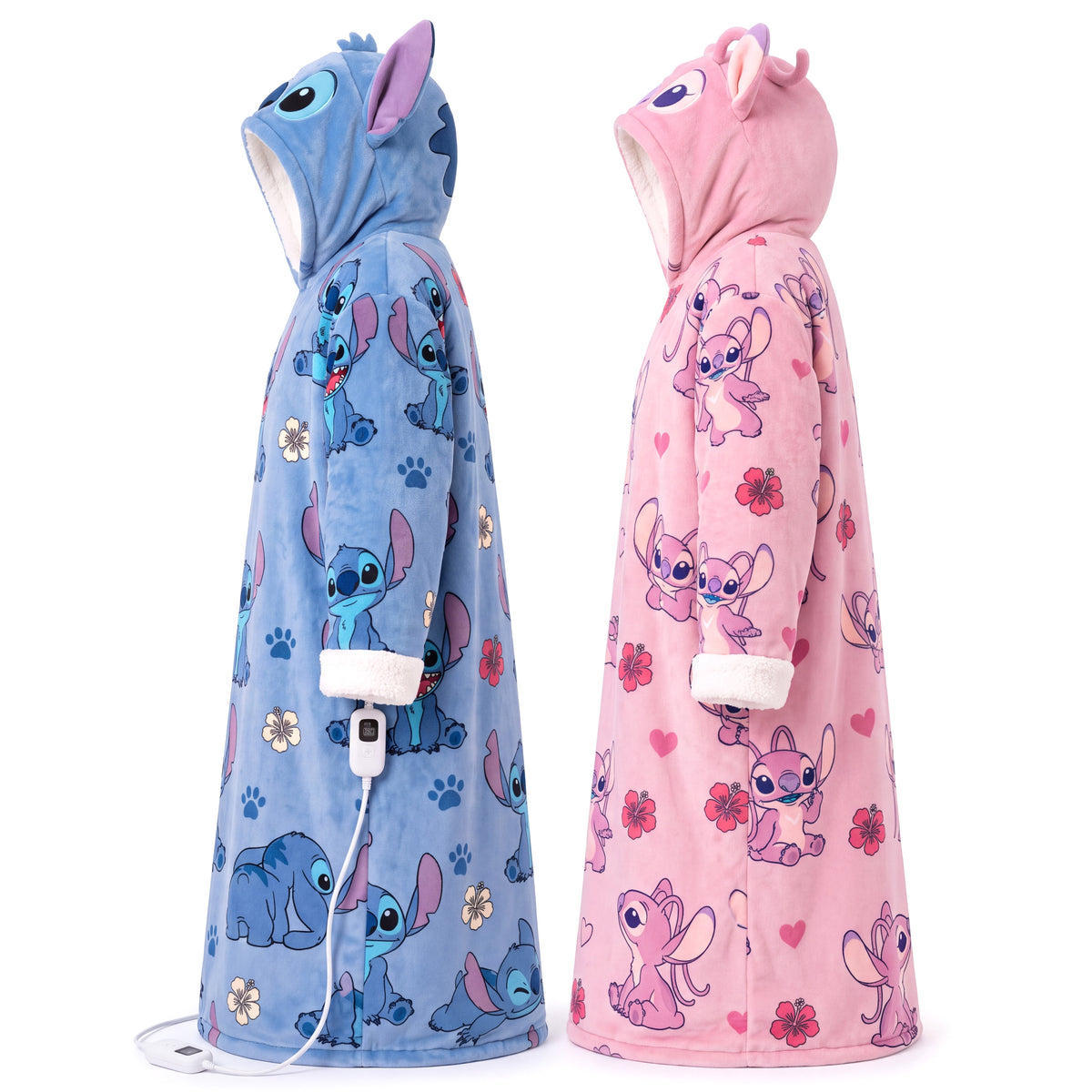 Plaid Chauffant à Capuche Stitch & Angel – Duo – Duo Stitch + Angel · Side